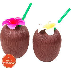 Summer Living Coconut Cup with Straw