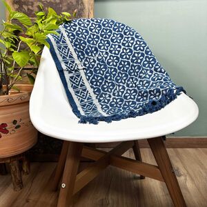 Handmade Indigo Runner Madjid Tiles