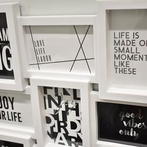 24 Multi Aperture Zig Zag Style Collage Photo Frame Home Decor Display 85x57 Cm