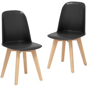 Set of 2 Armless Kitchen Chairs