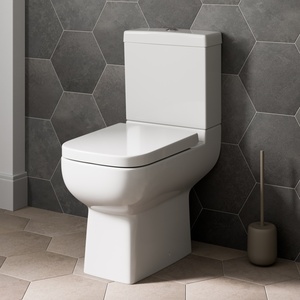 Short Projection Close Coupled Rimless Toilet