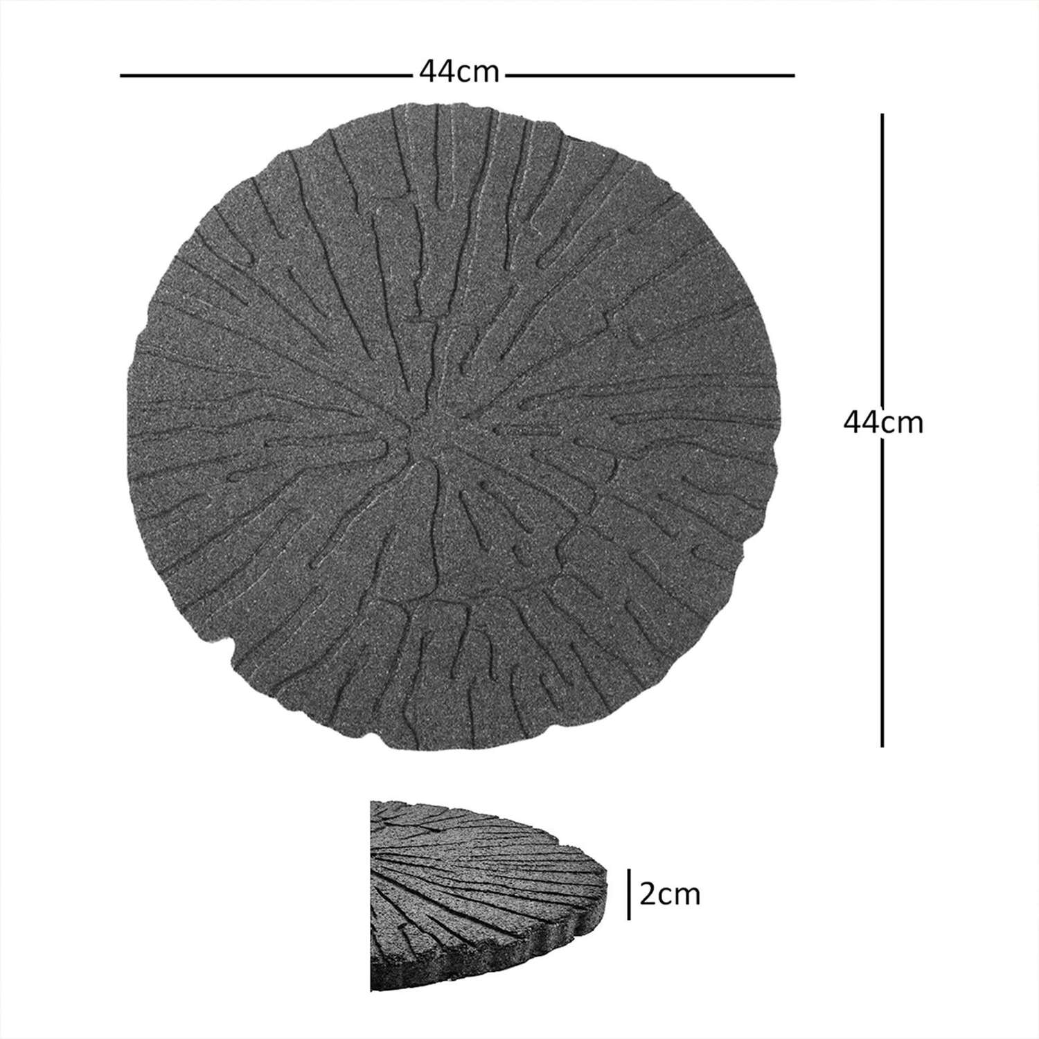 Nicoman Unisex Grey Rubber Stepping Stone Log Design Garden Decoration | Size: 1 Pack - Image 2