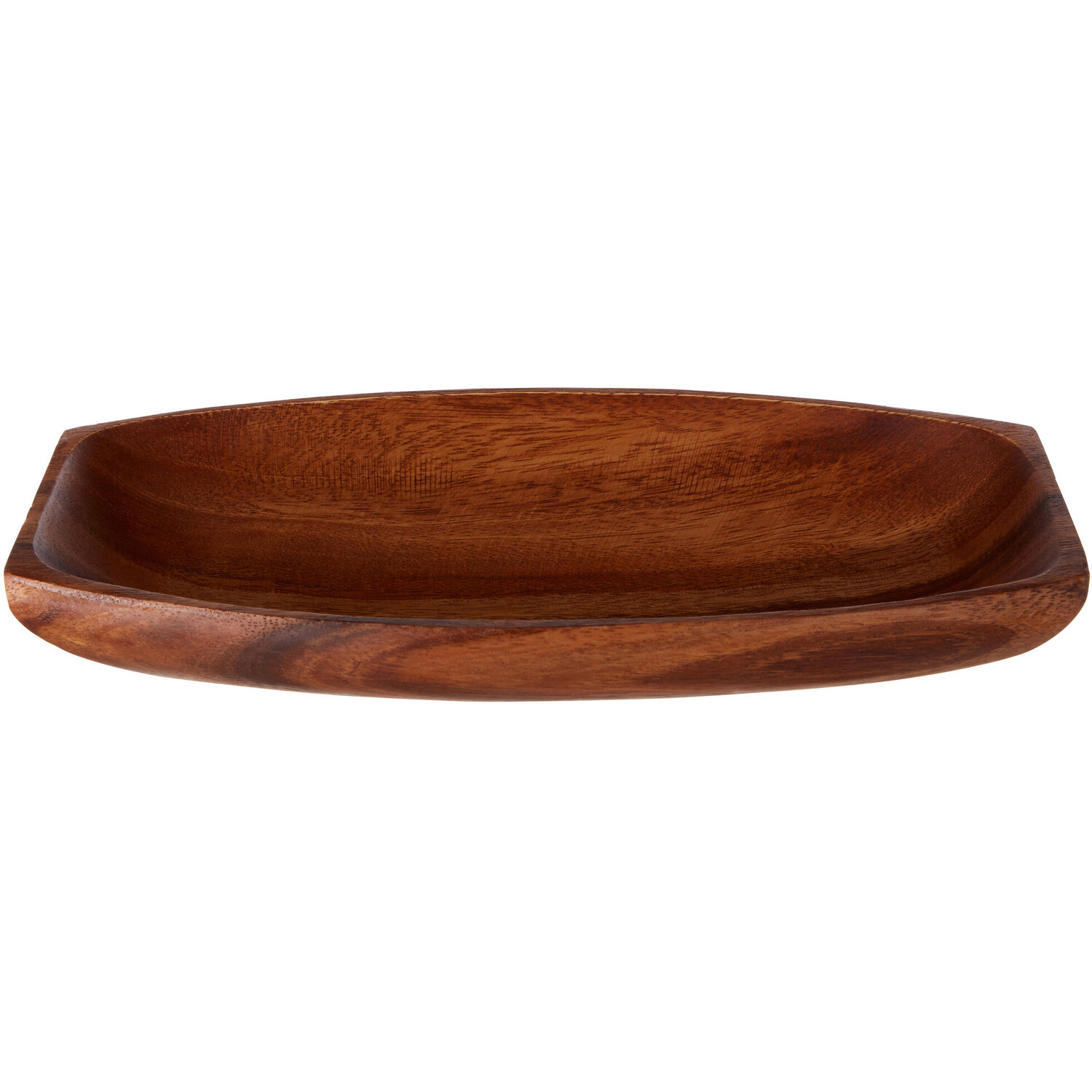 Kora Small Oblong Platter Dish in Acacia Wood - Natural
