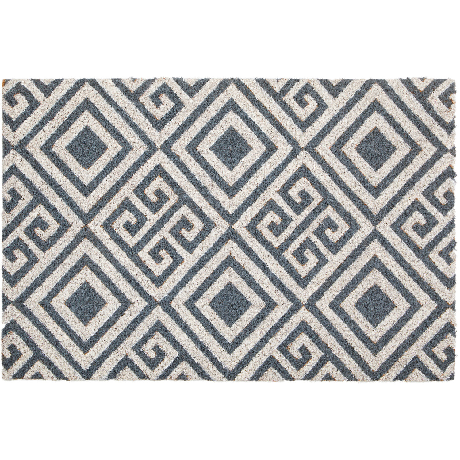 Filta Blue And White Geo Coir Doormat - Blue & White