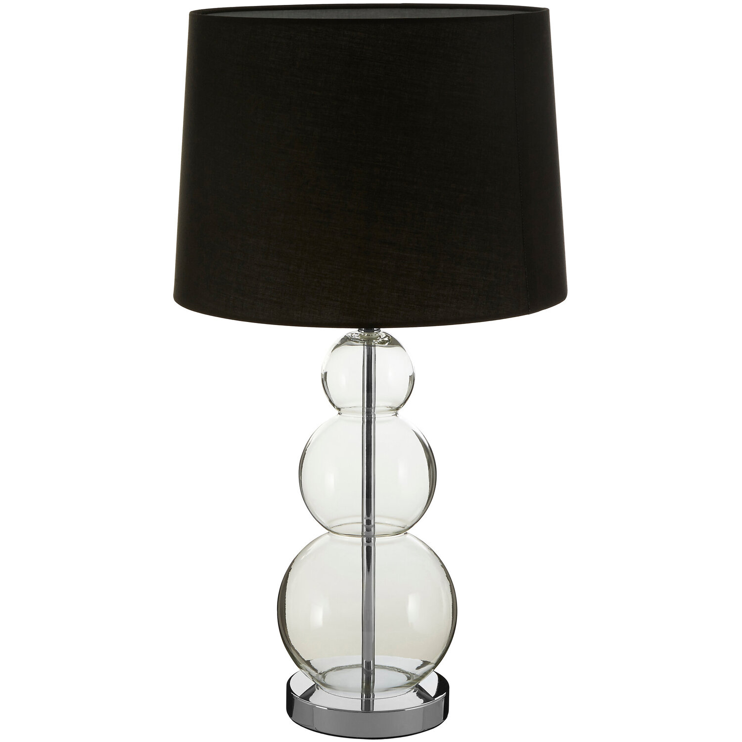Luke Black Fabric Shade Table Lamp with EU Plug - Black