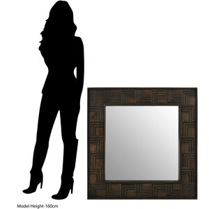 Brussels Baroque Rectangular Antique Gold Wall Mirror