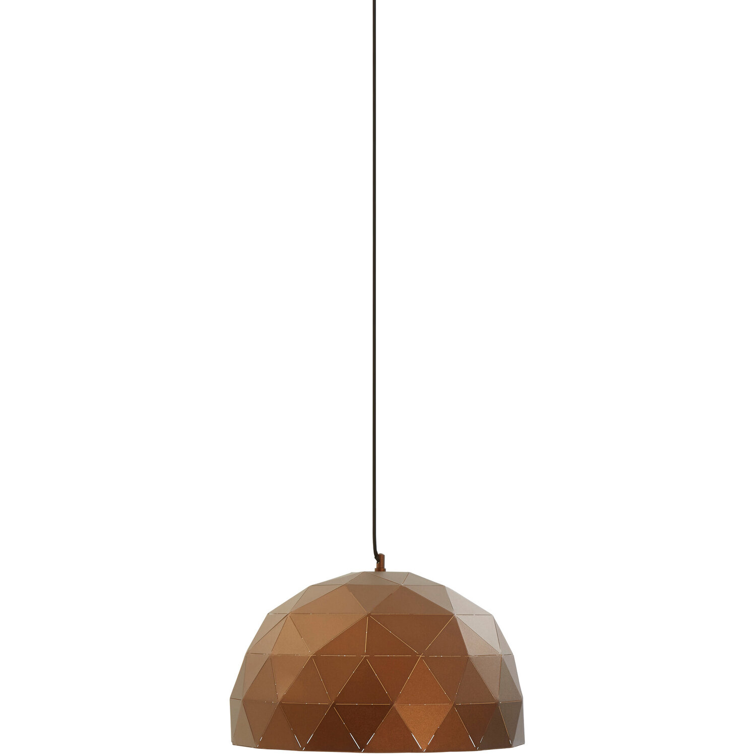 Mateo Medium Coffee Dome Pendant Light - Gold