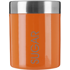 Orange Enamel Sugar Canister