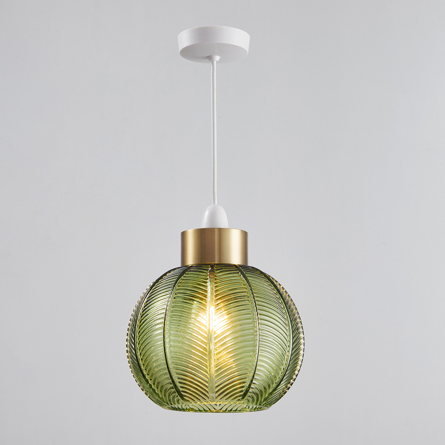 Harper Living Unisex Green Glass Easy Fit Pendant Shade 21Cm Diameter In - Image 2