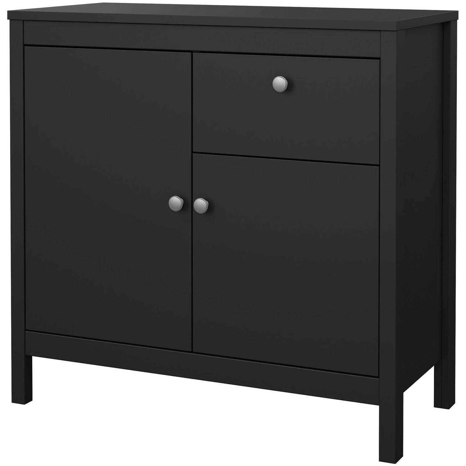 Gossmere Matt Sideboard 2 Doors 1 Drawer - Black