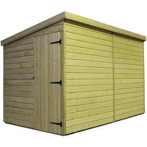 Empire 3000 14x7 Pent Garden Shed with a Single Door on Right Side Panel & 3 Windows