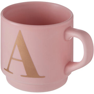 Signet Pink Monogram Mug, A
