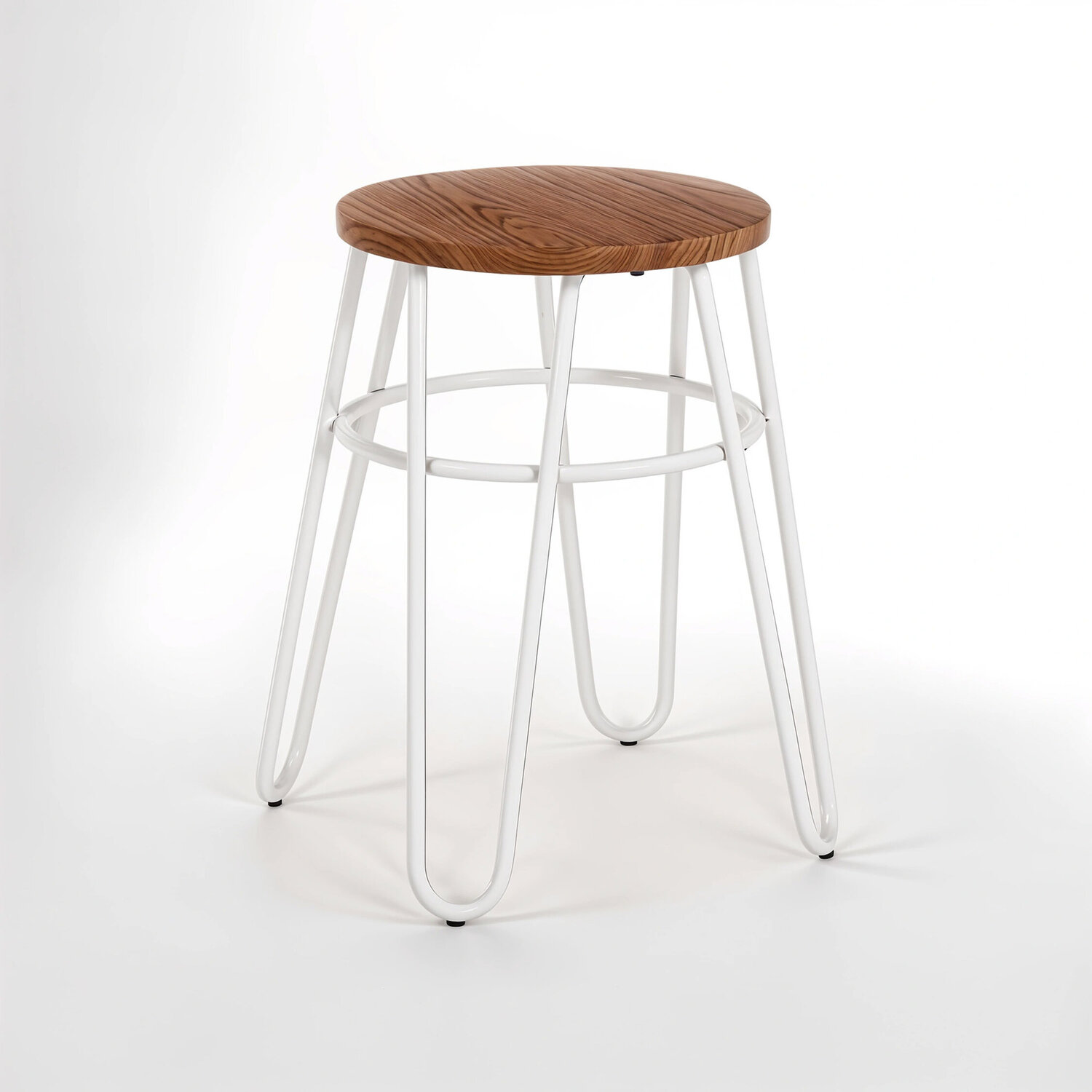 District Hairpin Stool - White