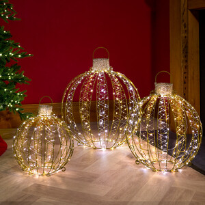 Set of 3 LED Baubles