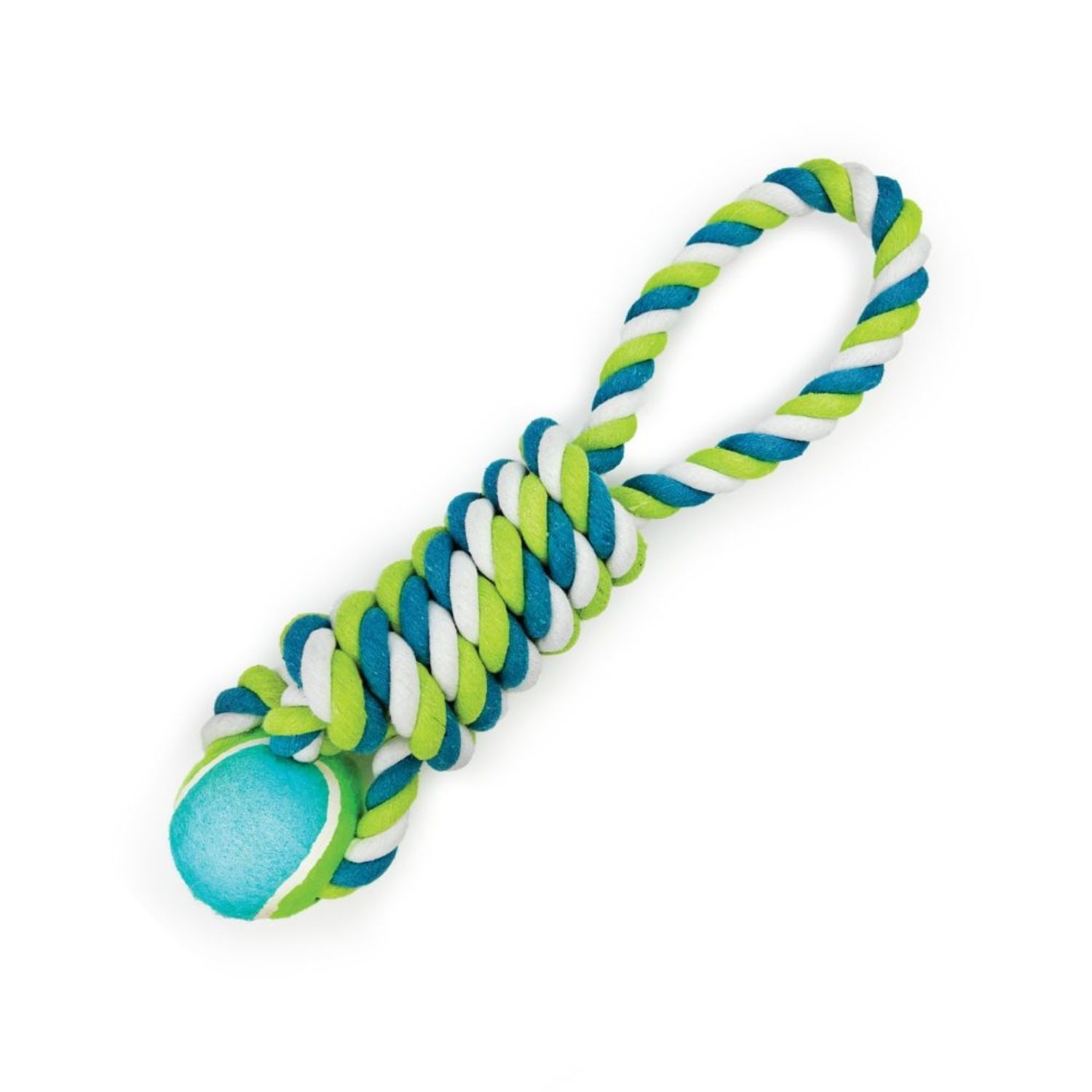 HugglePets Tennis Ball Tugger  Dog Toy - Multi
