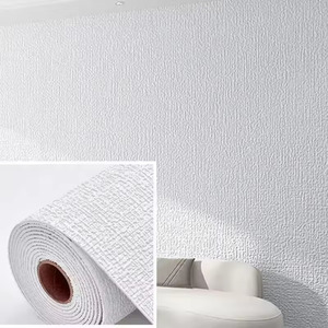 3D Linen Foam Wall Sticker Moisture Proof