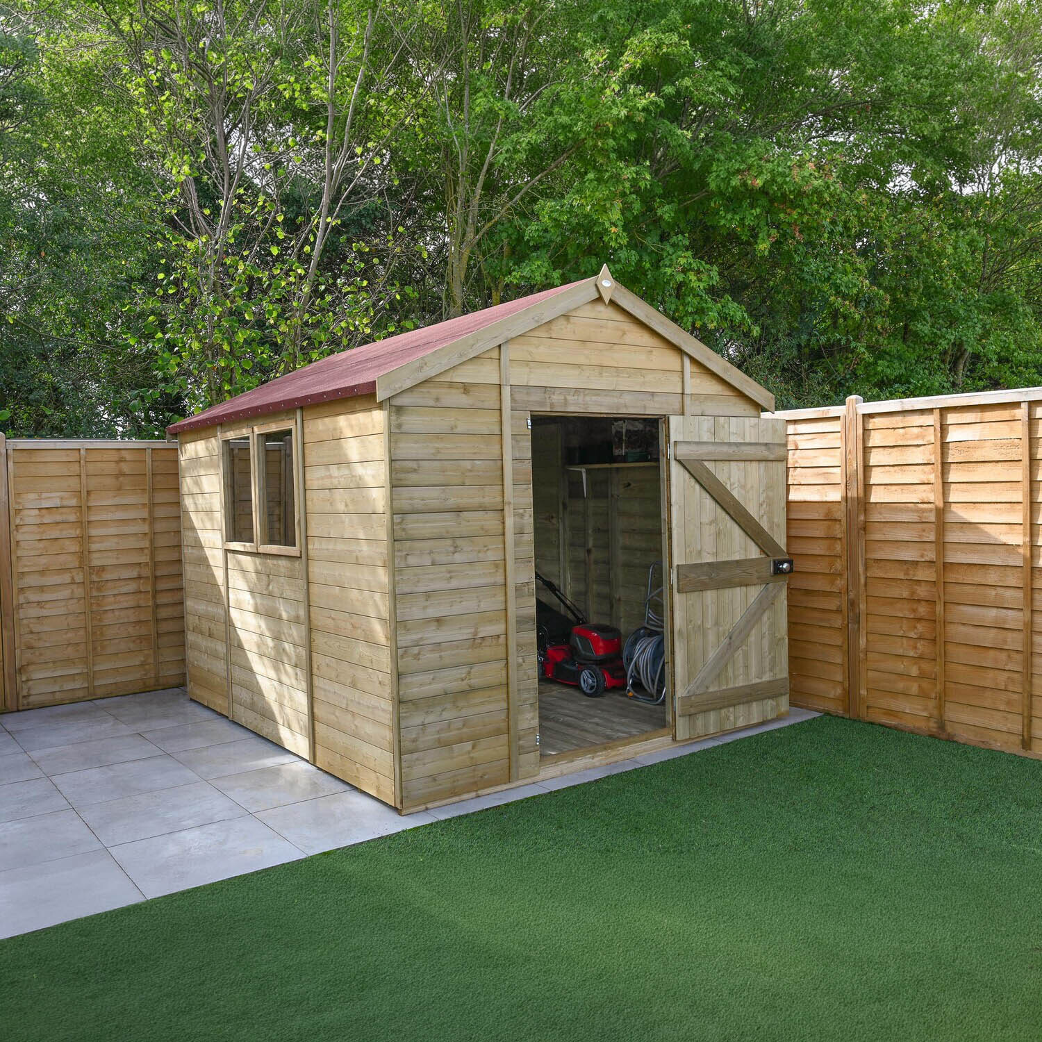 Timberdale Pressure Treated Apex Shed - 10x8 / 306.2cm / 331kg / With Base / 1 / Apex