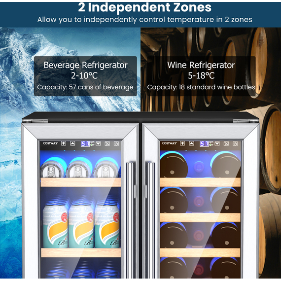 2-in-1 Beverage Fridge Cellar