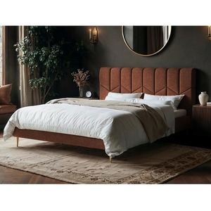 Isabela Fabric Bed Burnt Orange