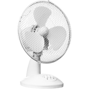 2 Speeds Oscillation White Desk Fan