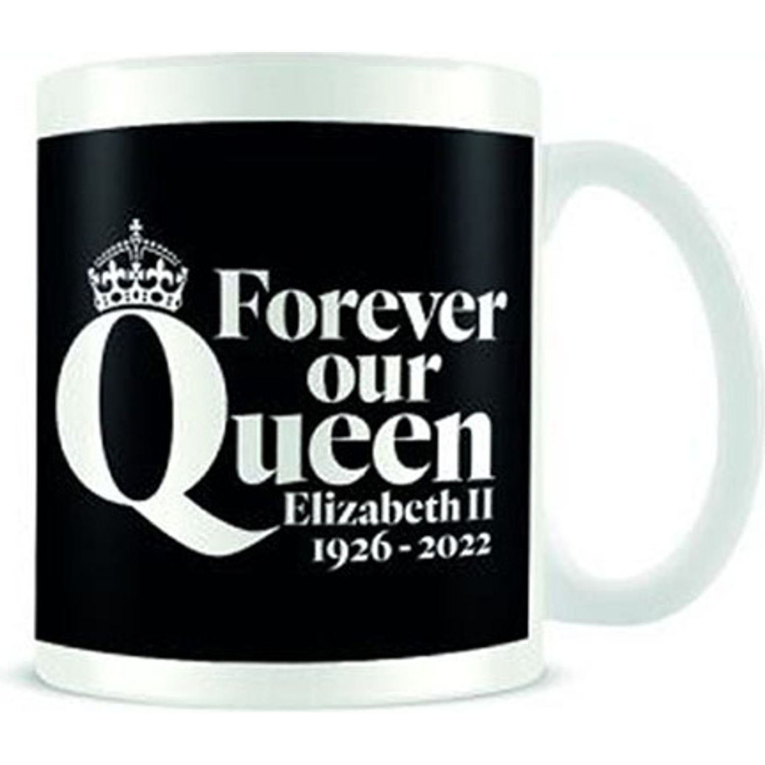 Queen Elizabeth Ii Forever Our Queen Mug - Black/White