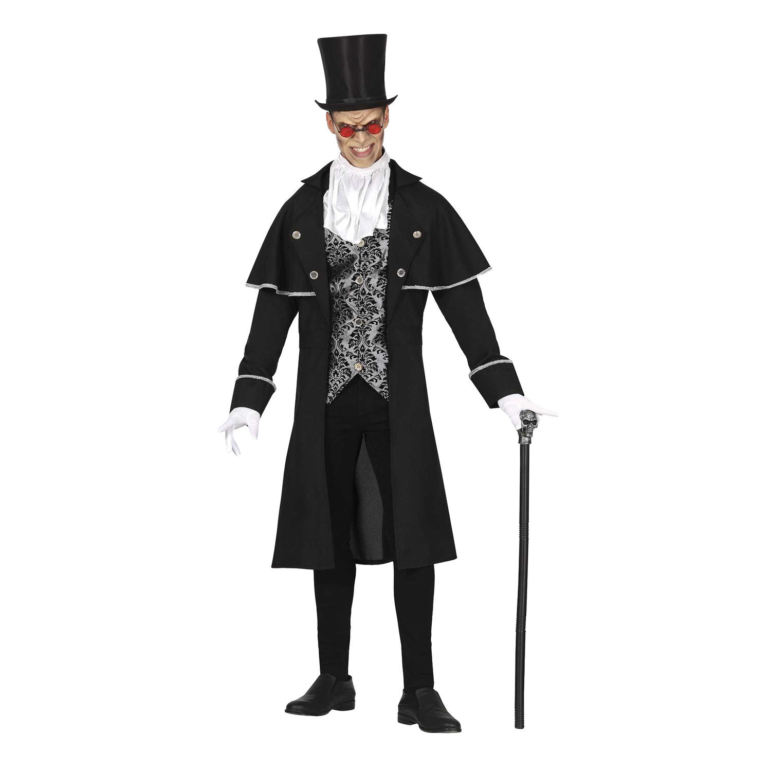 Fiestas Guirca Mens Vampire Costume Set - Black/Silver / L