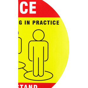 Warning Sticker Please Stand Apart Set of 4