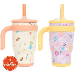 Kids Floral Printed Leakproof Tumbler