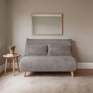 Grey / Double Lorena Clic Clac Sofa Bed Upholstered Home Living  shot 15860754