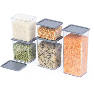 Food Storage Containers Set of 5 - Grey