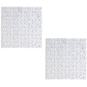 Hyrdro Anti Slip Clear PVC Shower Mat 50cm x 50cm - 2 Set