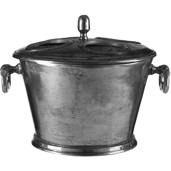 Rustic Antique Silver 4 Bottle Wine Cooler
