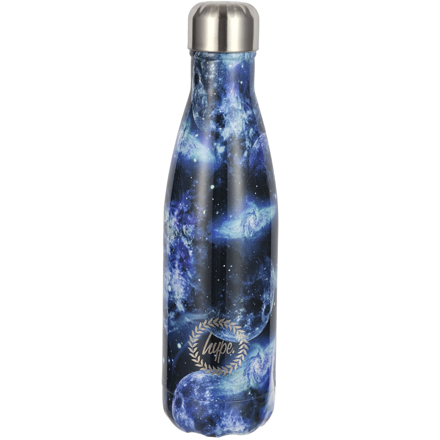 Thermal Water Bottle Multi Moon Print | Blue Stainless Steel Leak Proof Bottle - Blue