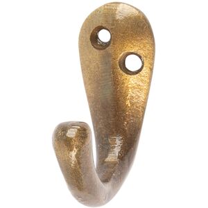 Single Robe Hook - W20mm x H45mm - Brass - Pack of 5