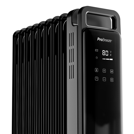 Pro Breeze 2500W 11-Fin Oil-Filled Radiator with Digital Display and Smart App
