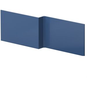 1700mm L Shape Square Reversible Bath Front Panel - Satin Blue