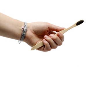 AW Earth Bamboo Charcoal Medium Soft Toothbrush Single