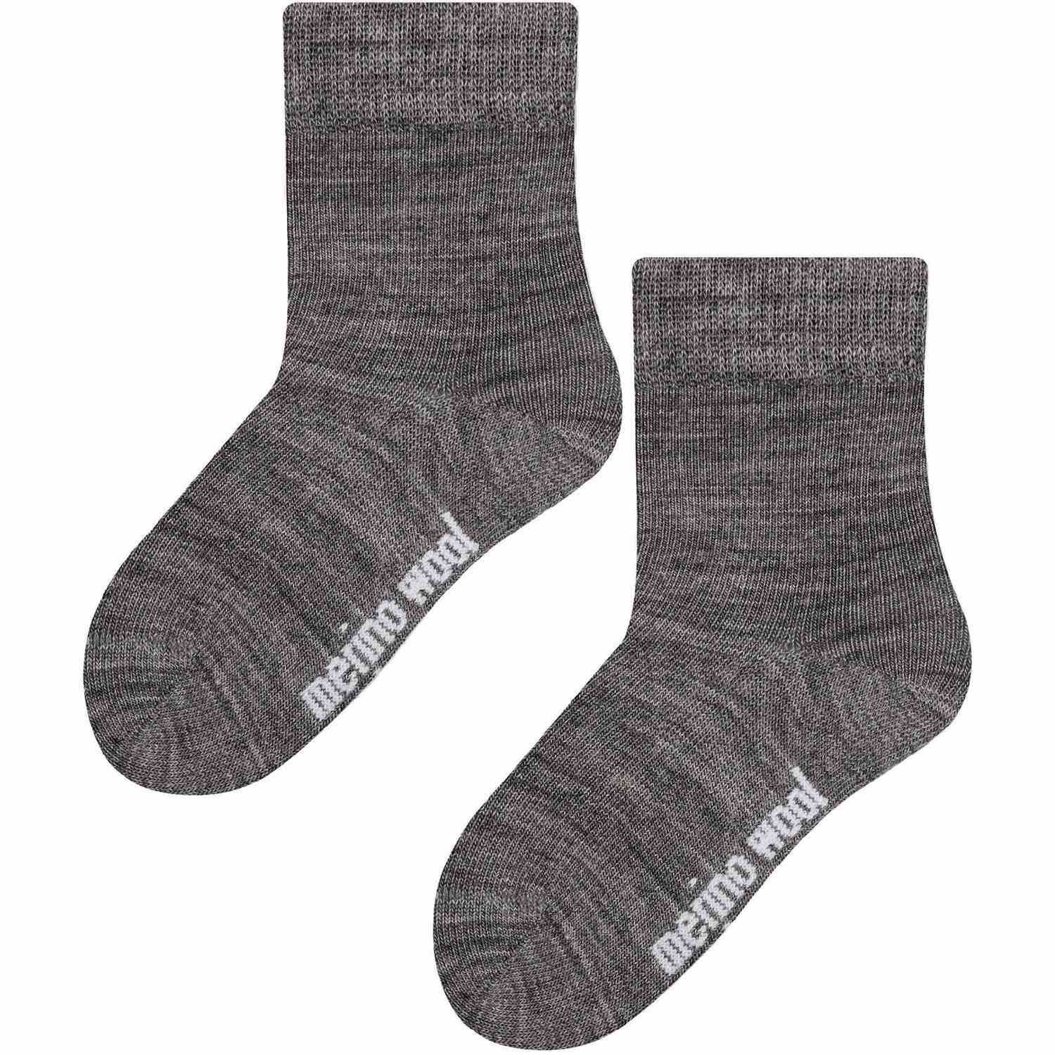 Steven 1 Pack Kids Warm Ribbed Merino Wool Socks For Winter - Grey / 3-4 Years