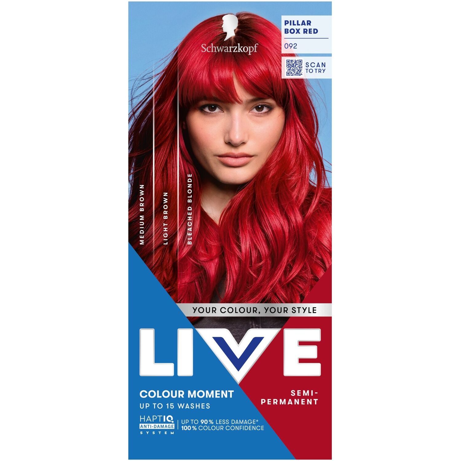Schwarzkopf Live Colour Moment Semi Permanent Hair Dye Pillar Box Red 092 - Image 5