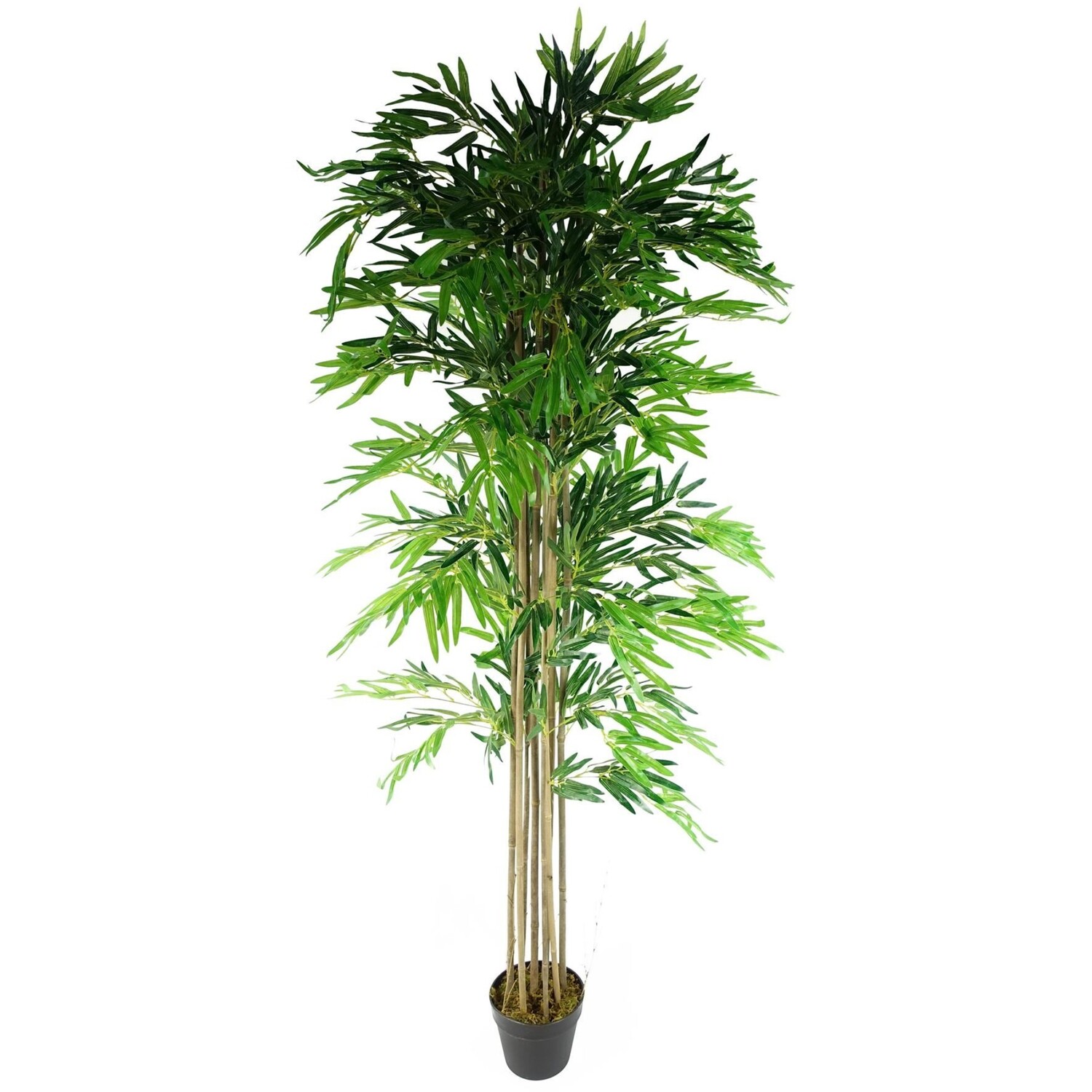 180cm Artificial Bamboo Tree with Natural Bamboo Canes - Green