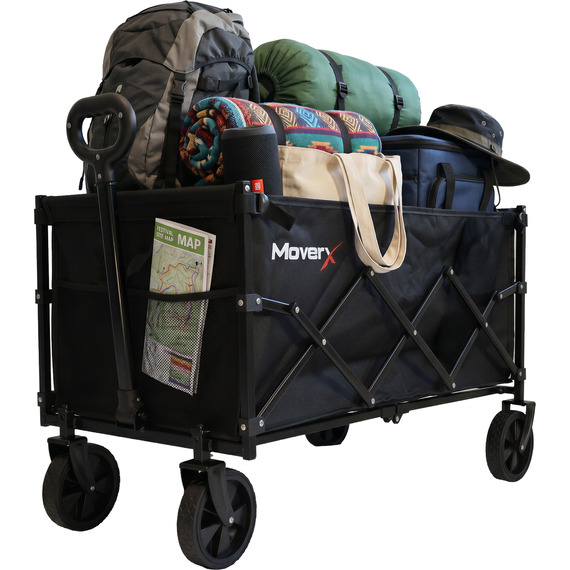 MoverX 150L Folding Camping Trolley - Black
