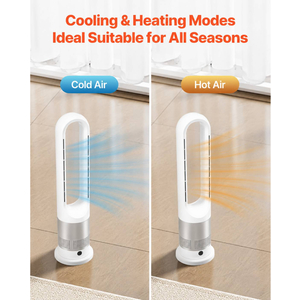 2-in-1 Bladeless Tower Fan Heater