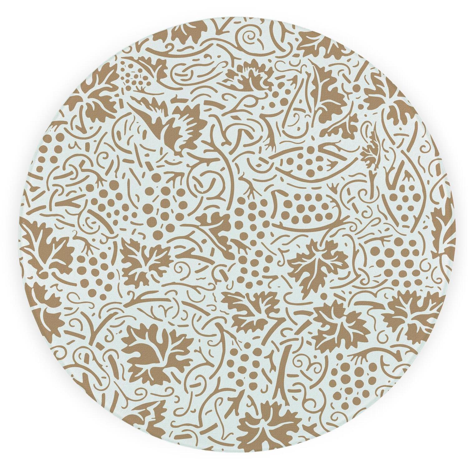 Image of Golden Oak Leaves & Berries Round&hellip;