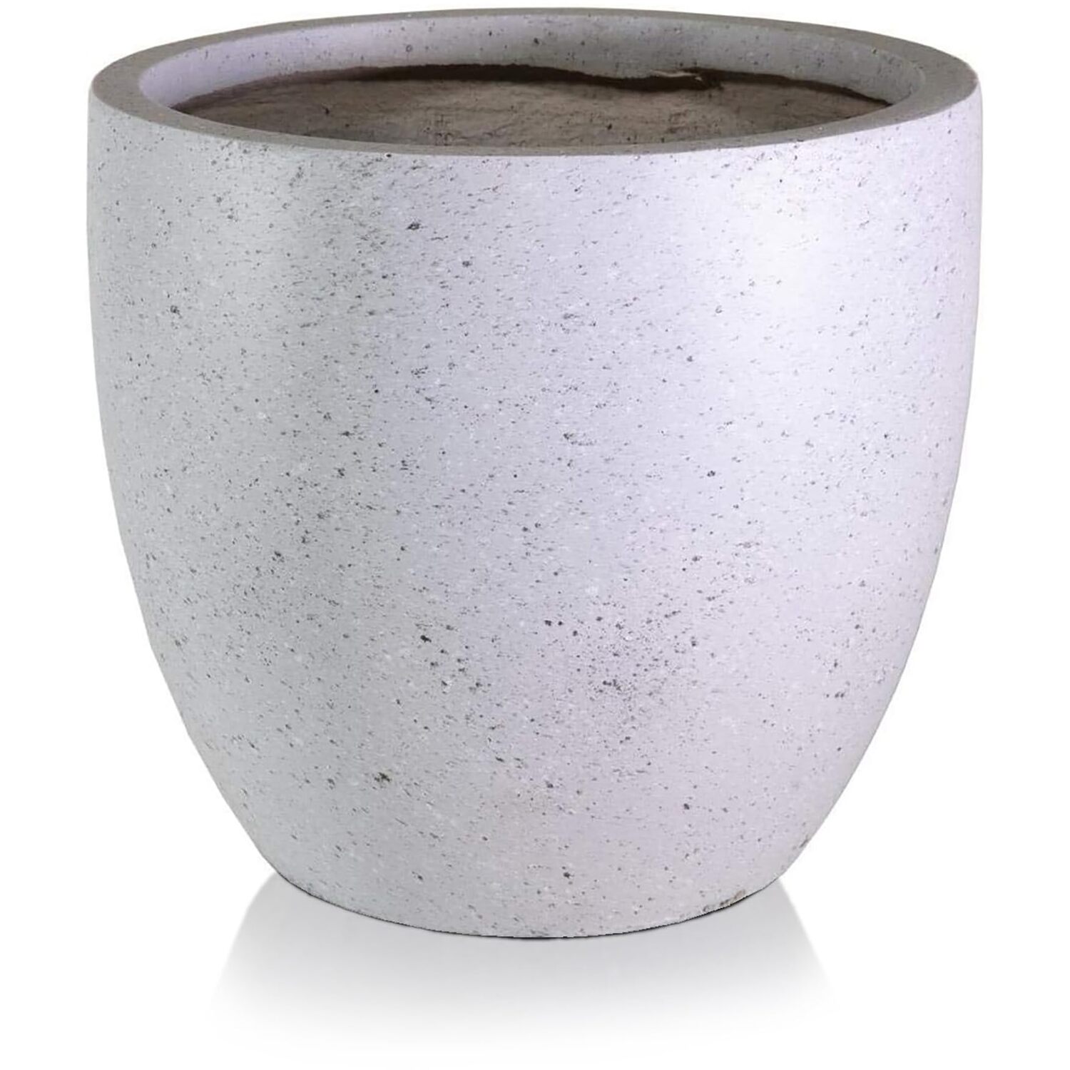 IDEALIST Plant Pots 40cm Plant Pot, Speckled Grey Reinforced Stone 45L | 1 Pack, W40 H36 cm, Inner Top D36 cm, Frostproof, Drainage Holes, Lightweight, Medium Size, Egg Pot, Flower Pot - Image 2