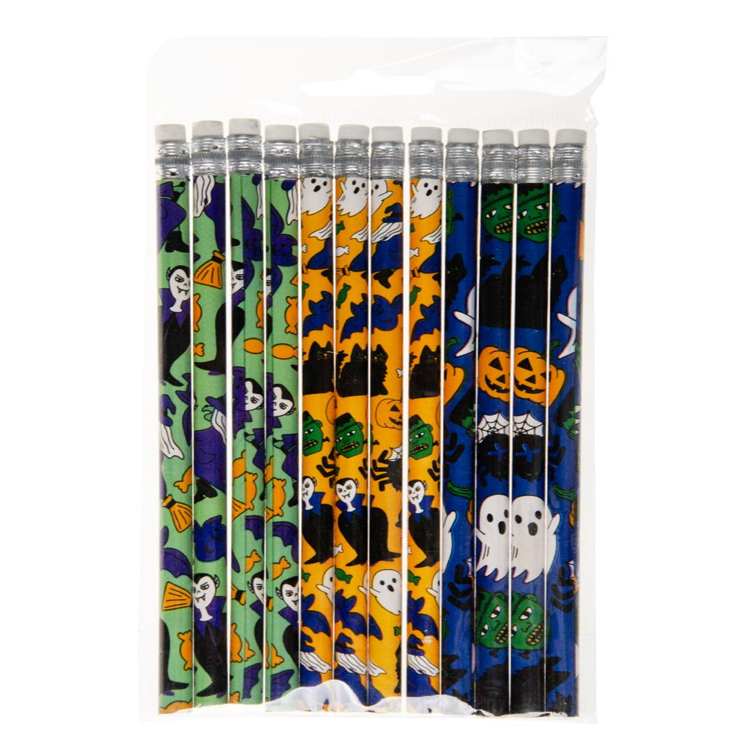 Lg-Imports Packof12halloweenpencilswitheraser - White
