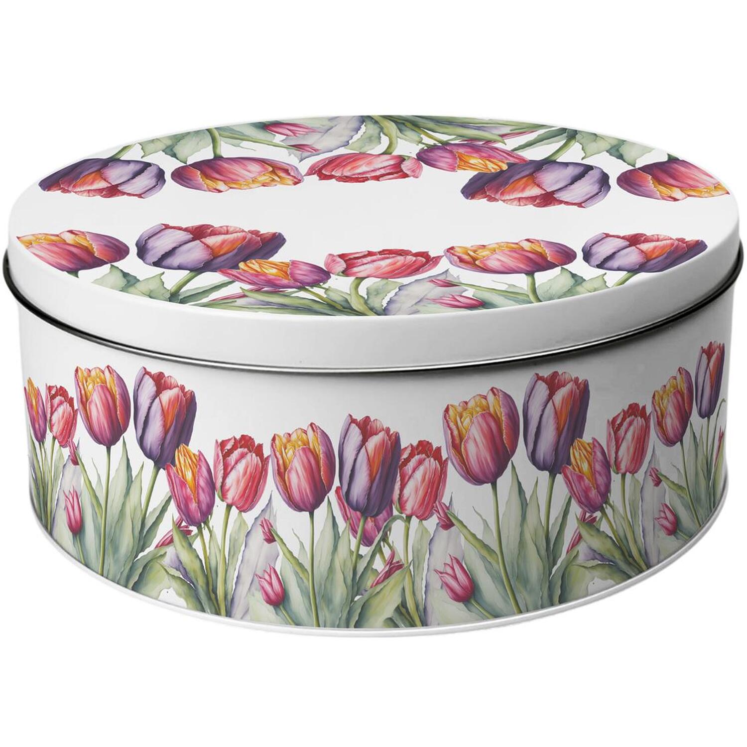 Image of Tulips Small Cake Tin - Multicoloured