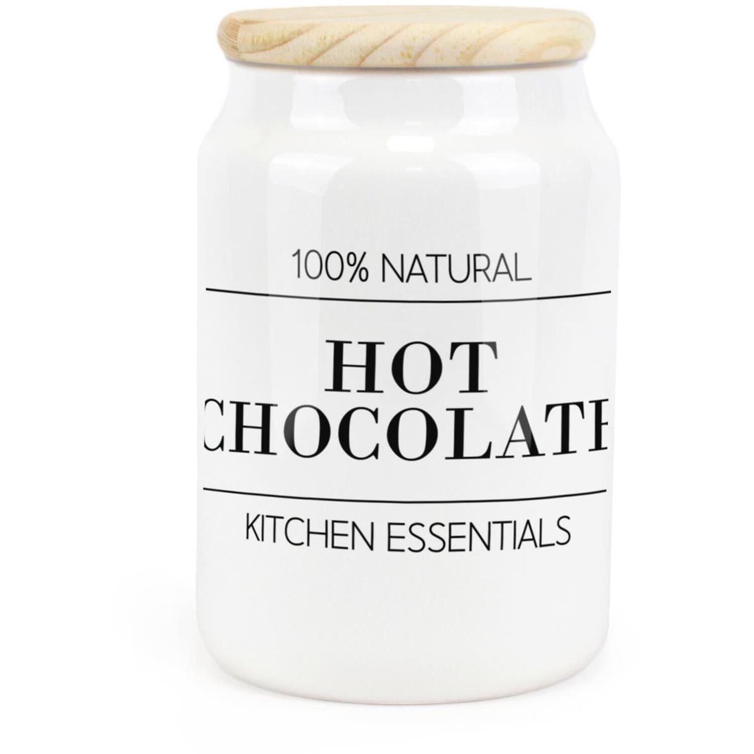 Ceramic Tapered Minimalist Canister - Hot Chocolate Storage Container Gift - Image 2