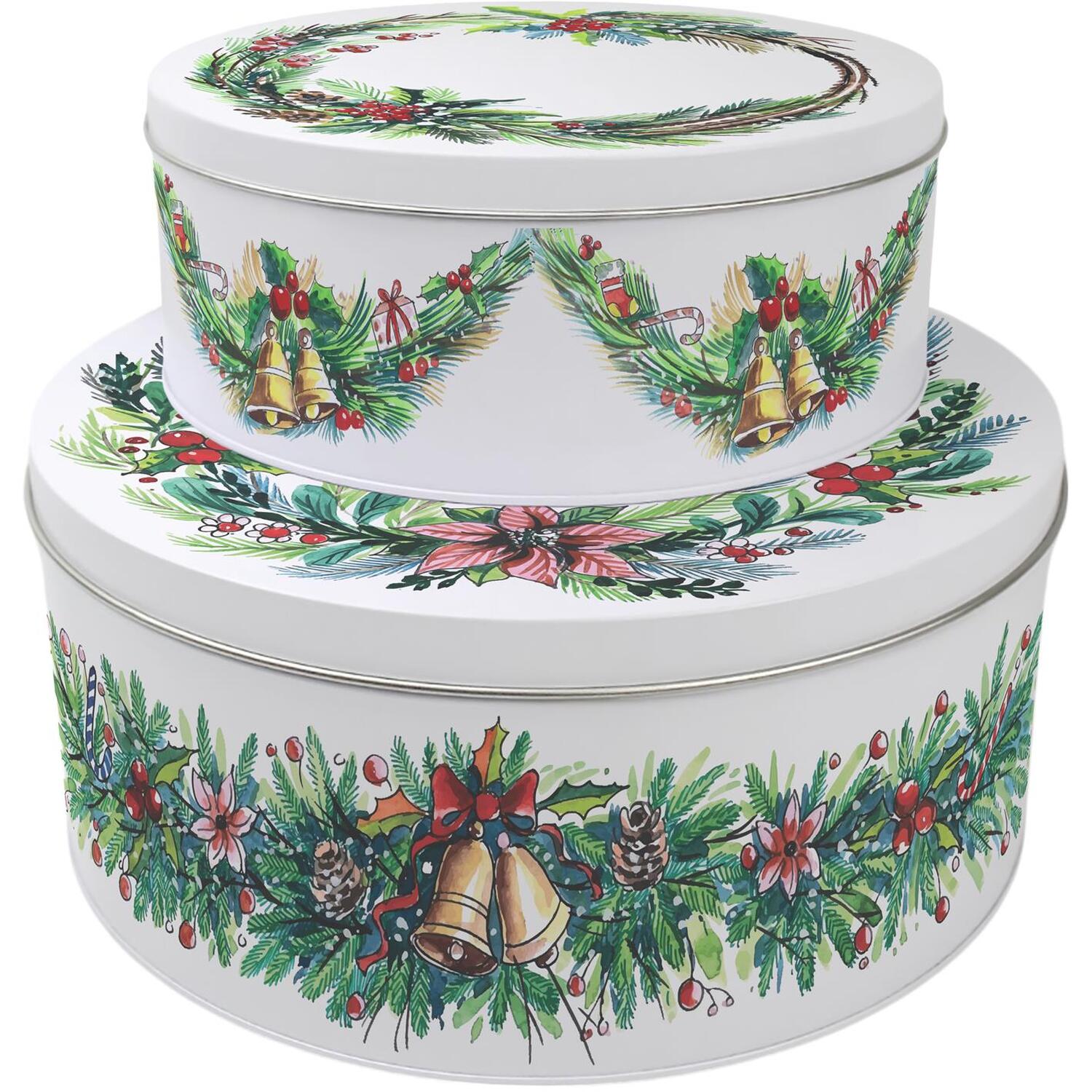Image of Christmas Wreath Cake Tin Set -&hellip;