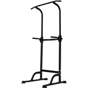 Pull Up Station 9-Height Adjustable 150kg Carbon Steel Black