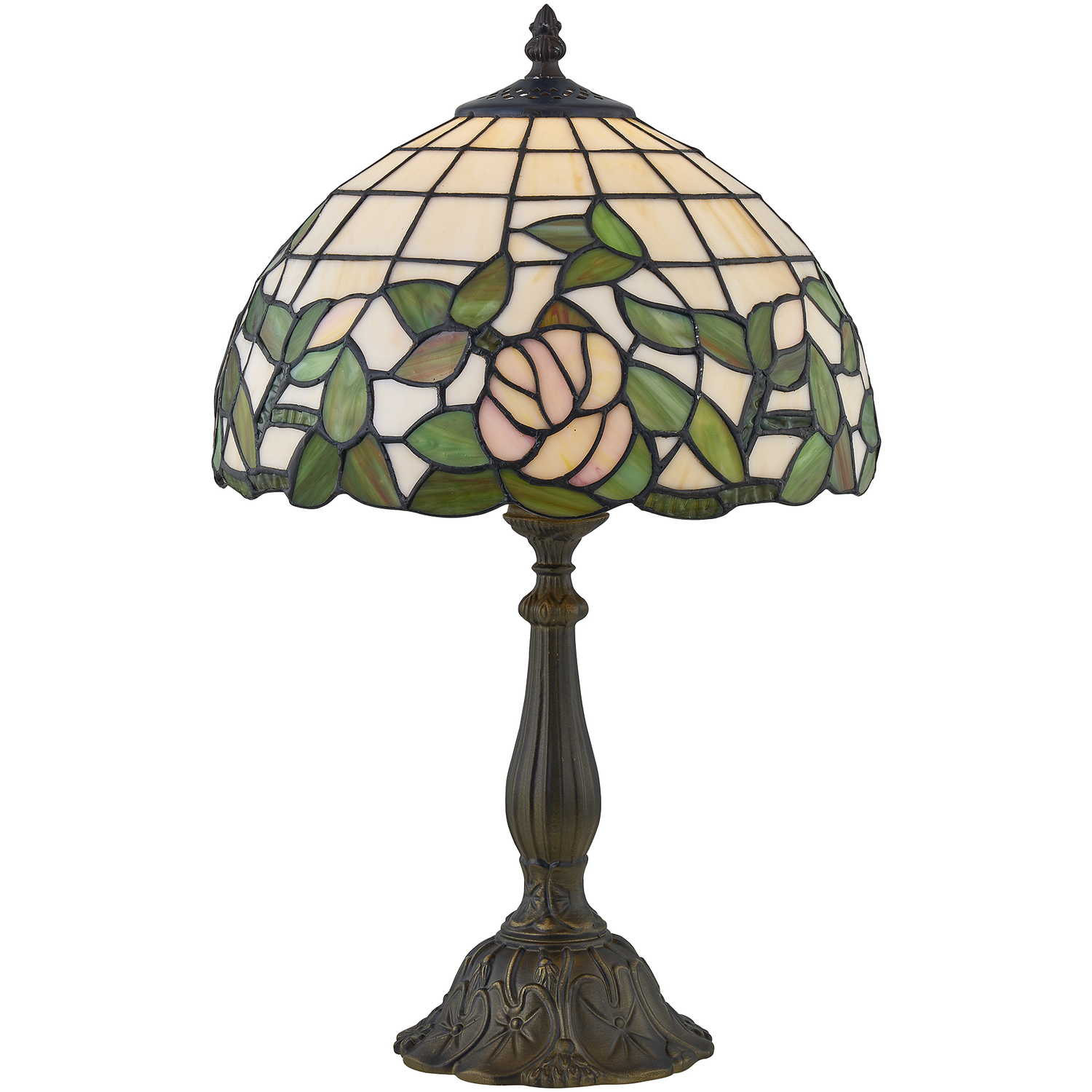 First Choice Lighting Trent Table Lamp With Shade - Cream Floral